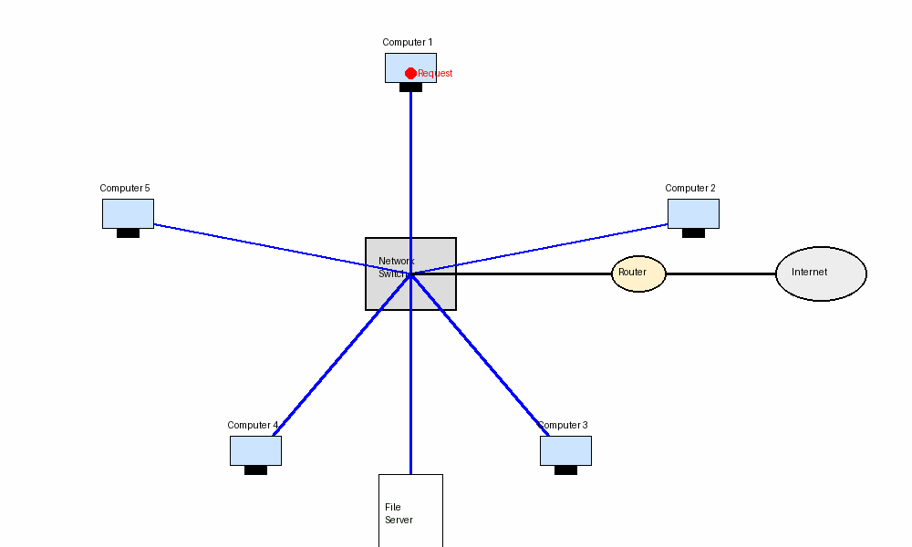 Star network with router